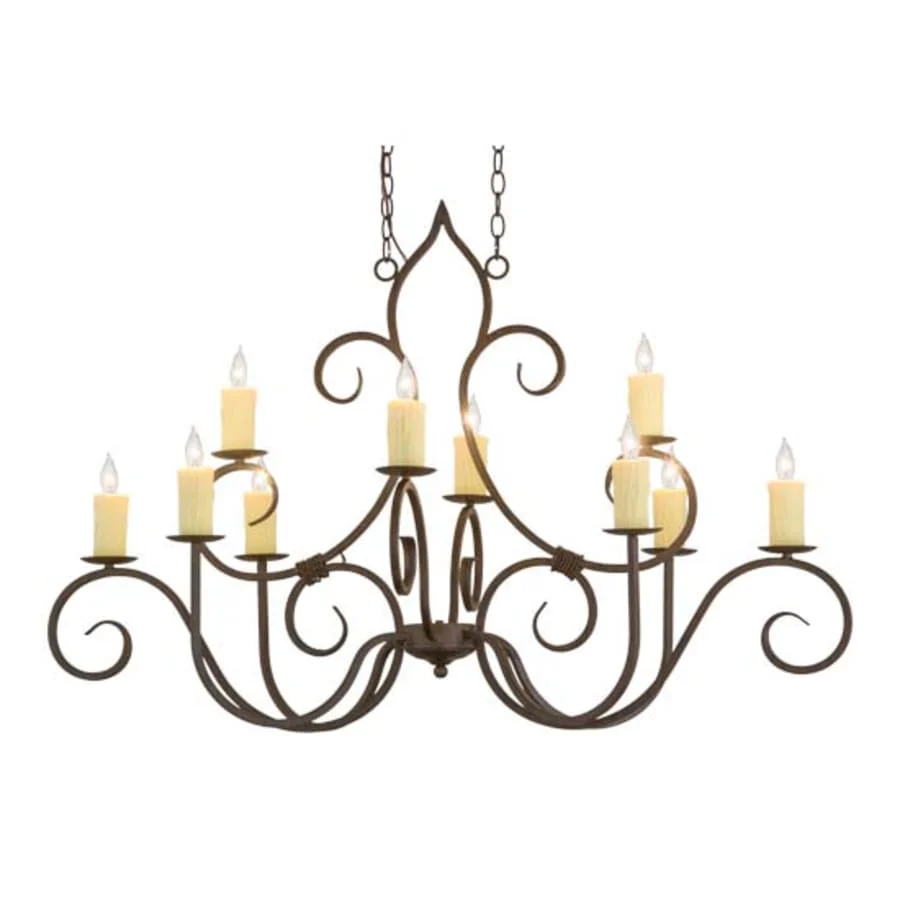 Meyda Tiffany Clifton 10 Light 48" Wide Taper Candle Style Chandelier - Image 1