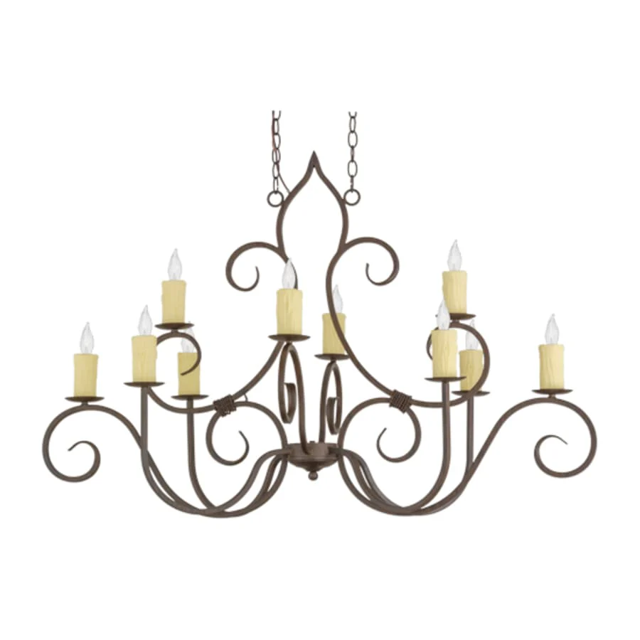 Meyda Tiffany Clifton 10 Light 48" Wide Taper Candle Style Chandelier - Image 2