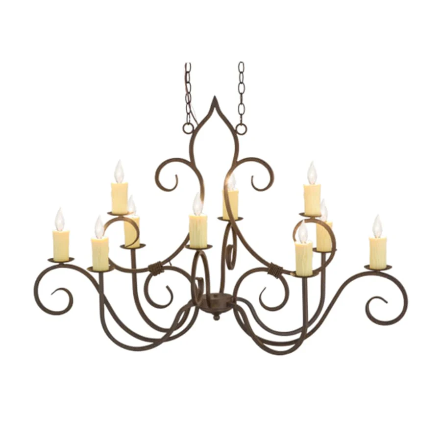 Meyda Tiffany Clifton 10 Light 48" Wide Taper Candle Style Chandelier - Image 3