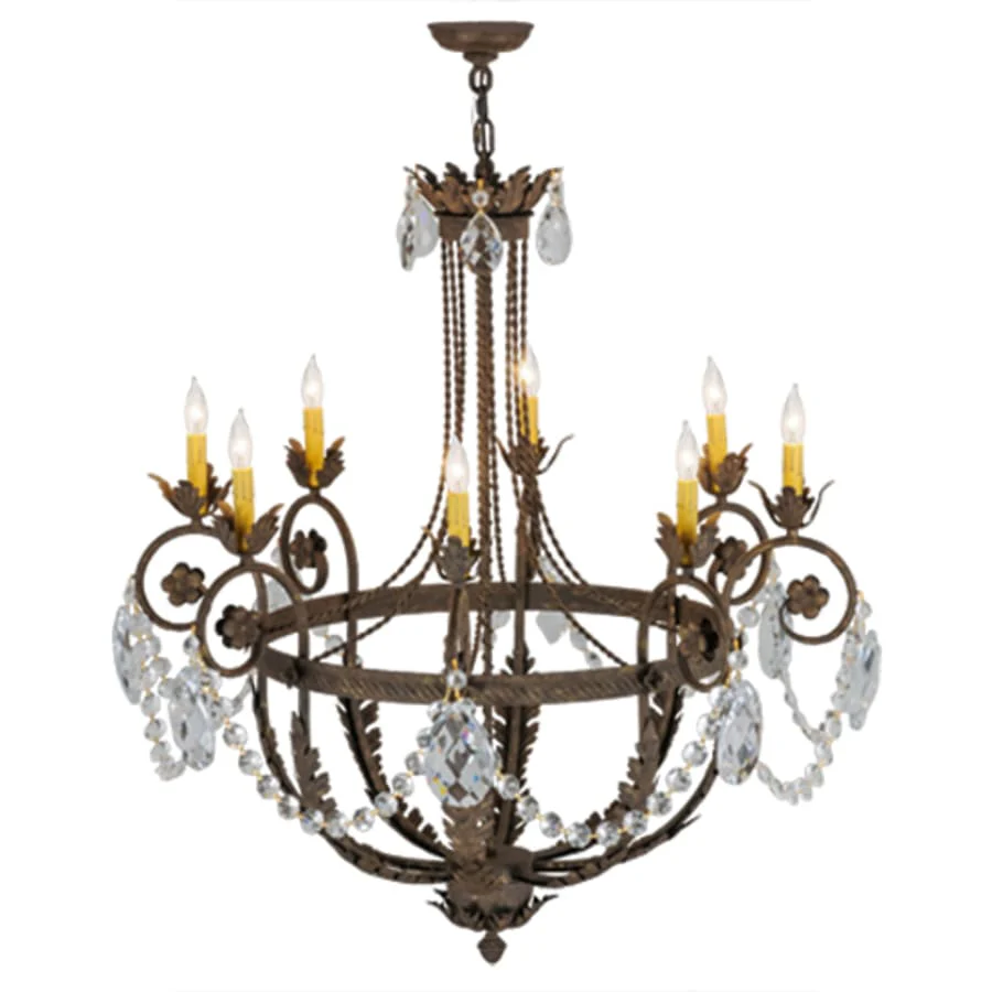 Meyda Tiffany Antonia 8 Light 38" Wide Crystal Candle Style Chandelier - Image 3