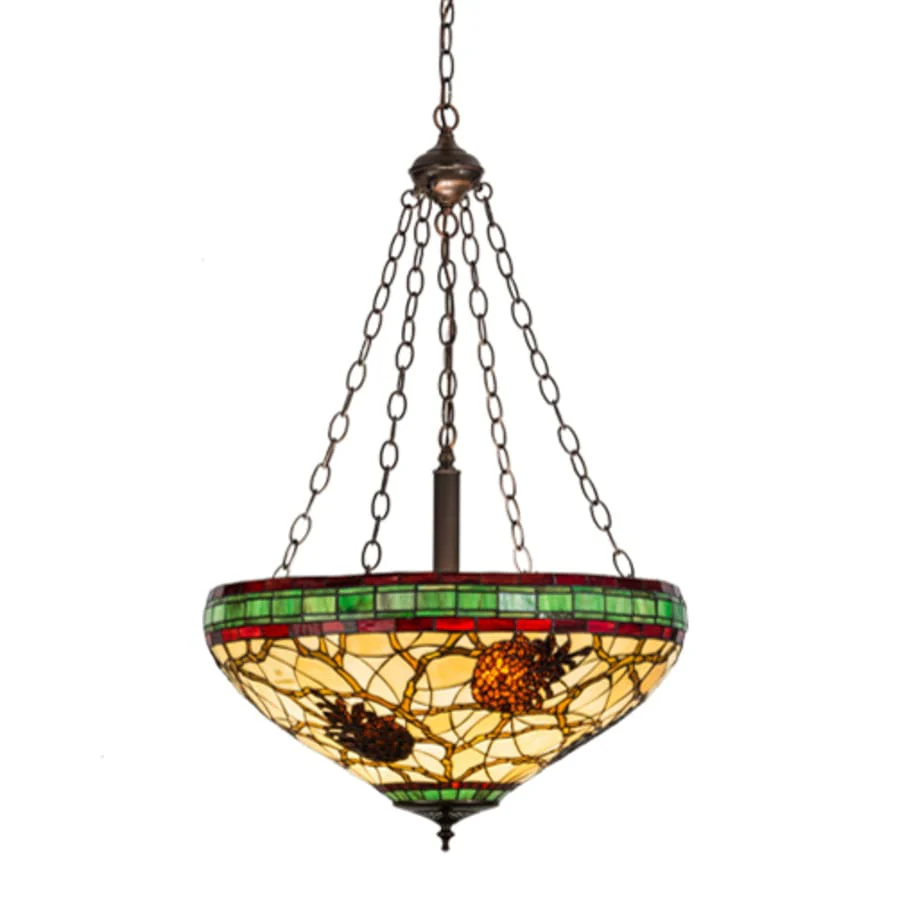 Meyda Tiffany Pinecone 4 Light 22" Wide Pendant - Image 1