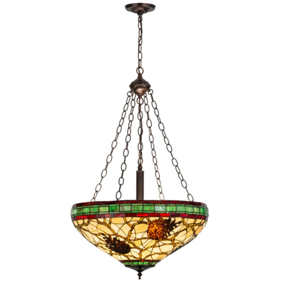 Meyda Tiffany Pinecone 4 Light 22" Wide Pendant - Image 2