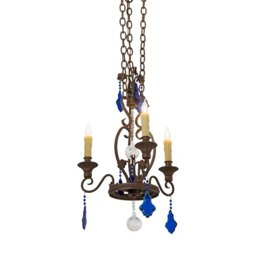 Meyda Tiffany Peak 3 Light 18" Wide Taper Candle Multi Light Pendant - Image 1