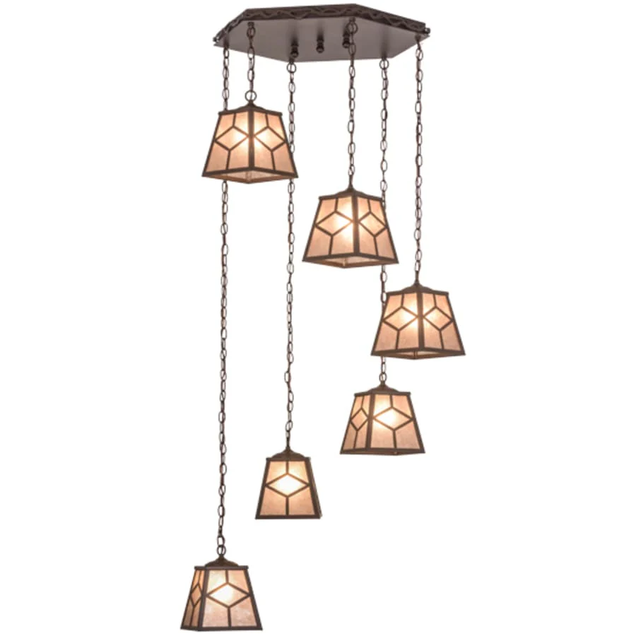 Meyda Tiffany Craftsman 6 Light 32" Wide Multi Light Pendant - Image 2