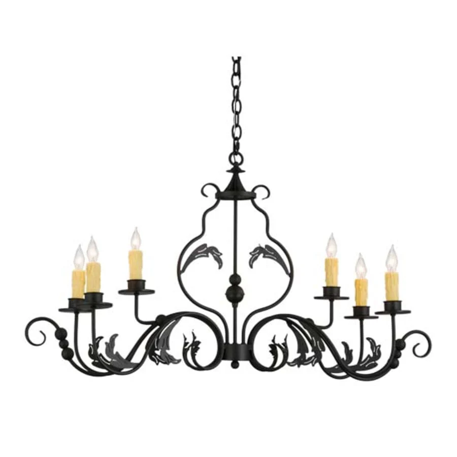 Meyda Tiffany Augusta 6 Light 42" Wide Taper Candle Style Chandelier - Image 1