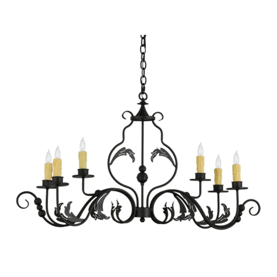 Meyda Tiffany Augusta 6 Light 42" Wide Taper Candle Style Chandelier - Image 2