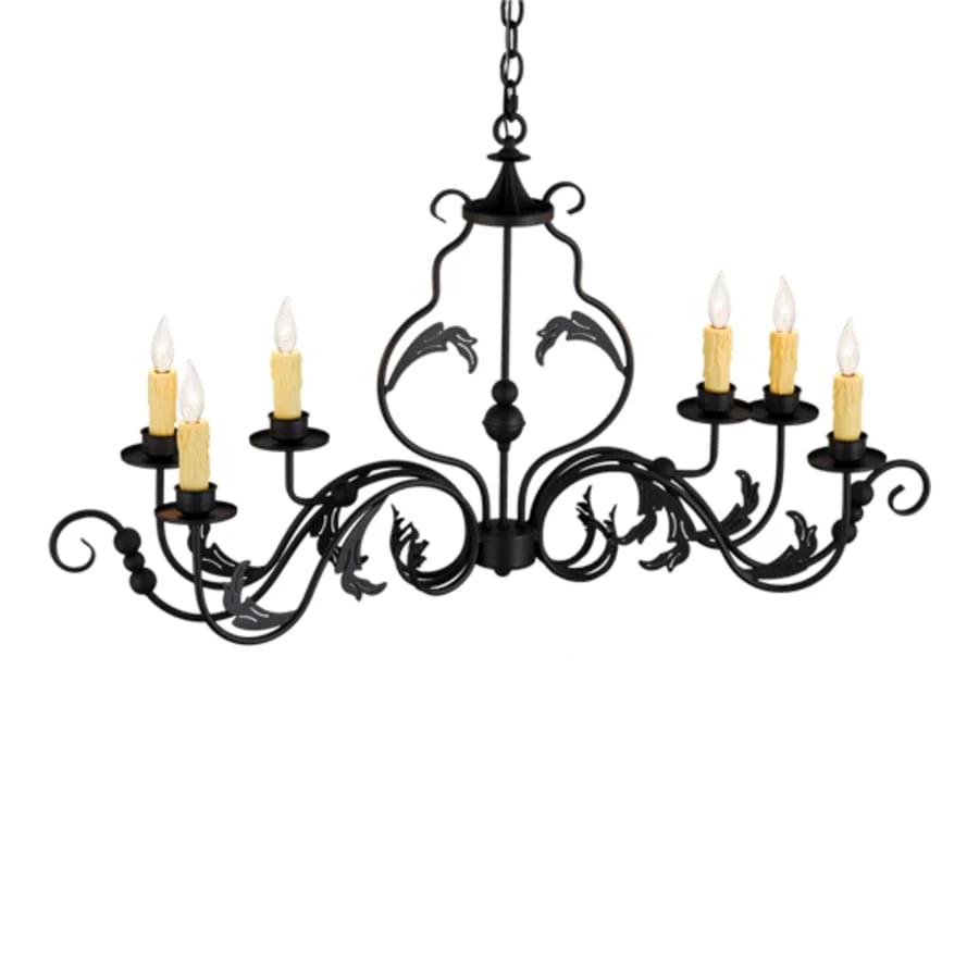 Meyda Tiffany Augusta 6 Light 42" Wide Taper Candle Style Chandelier - Image 3
