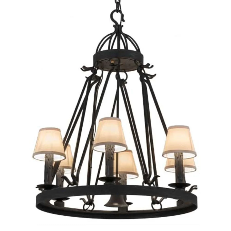 Meyda Tiffany Lakeshore 6 Light 28" Wide Ring Chandelier - Image 1