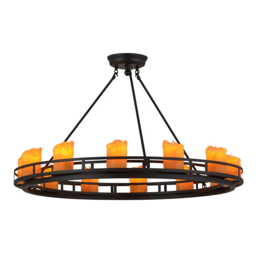 Meyda Tiffany Barbury 12 Light 36" Wide Pillar Candle Style Chandelier - Image 1