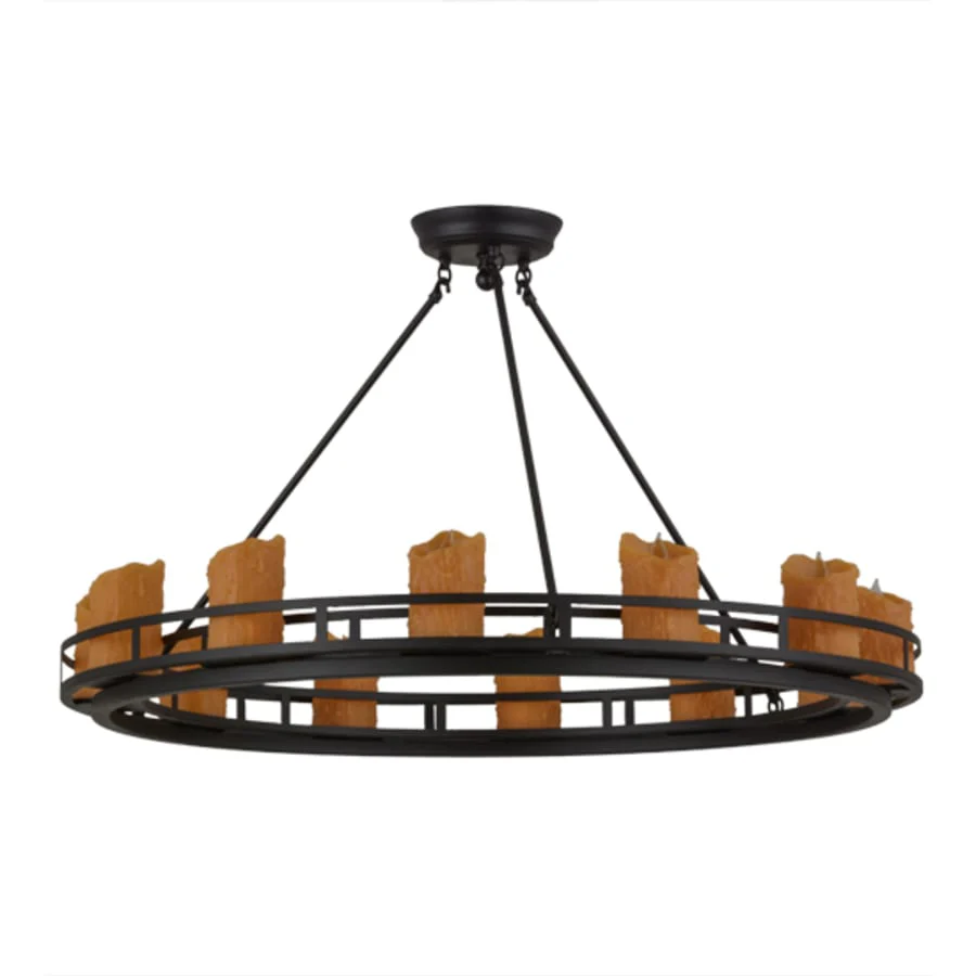 Meyda Tiffany Barbury 12 Light 36" Wide Pillar Candle Style Chandelier - Image 3