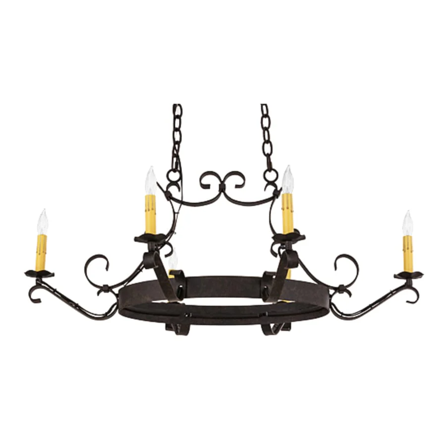 Meyda Tiffany Hand forged 6 Light 29" Wide Taper Candle Style Chandelier - Image 3