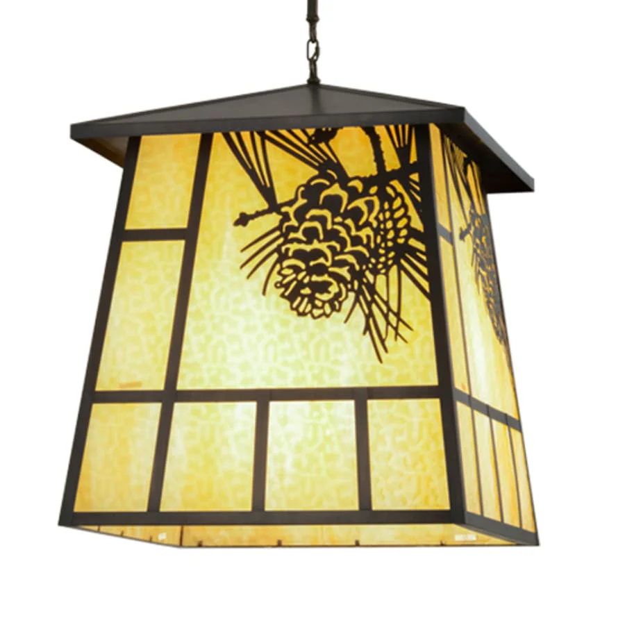 Meyda Tiffany Winter Pine 4 Light 43" Wide Pendant - Image 1