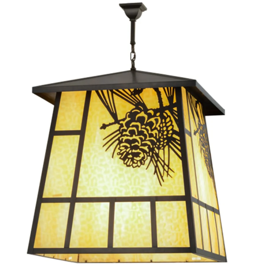 Meyda Tiffany Winter Pine 4 Light 43" Wide Pendant - Image 2