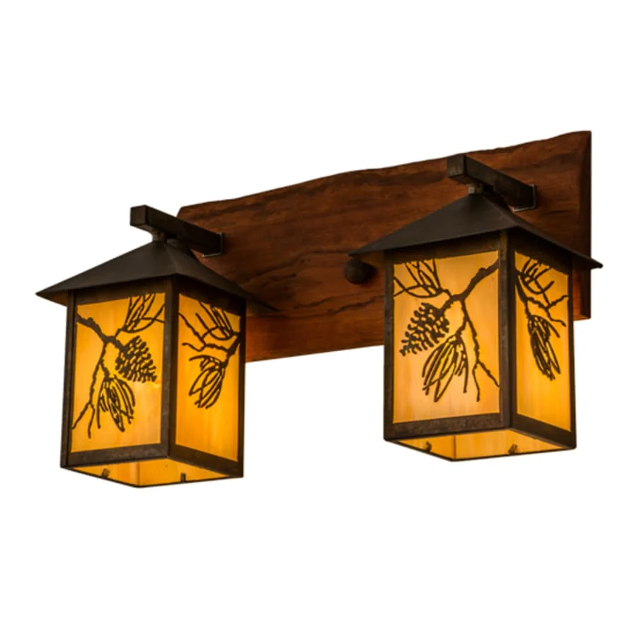 Meyda Tiffany Balsam Pine 2 Light 12" Tall Wall Sconce - Image 1