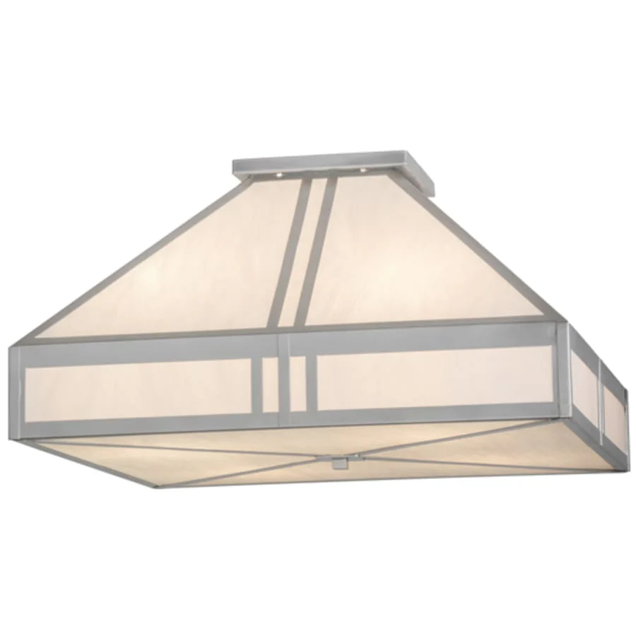 Meyda Tiffany Whitewing 4 Light 51" Wide Flush Mount Ceiling Fixture - Image 1