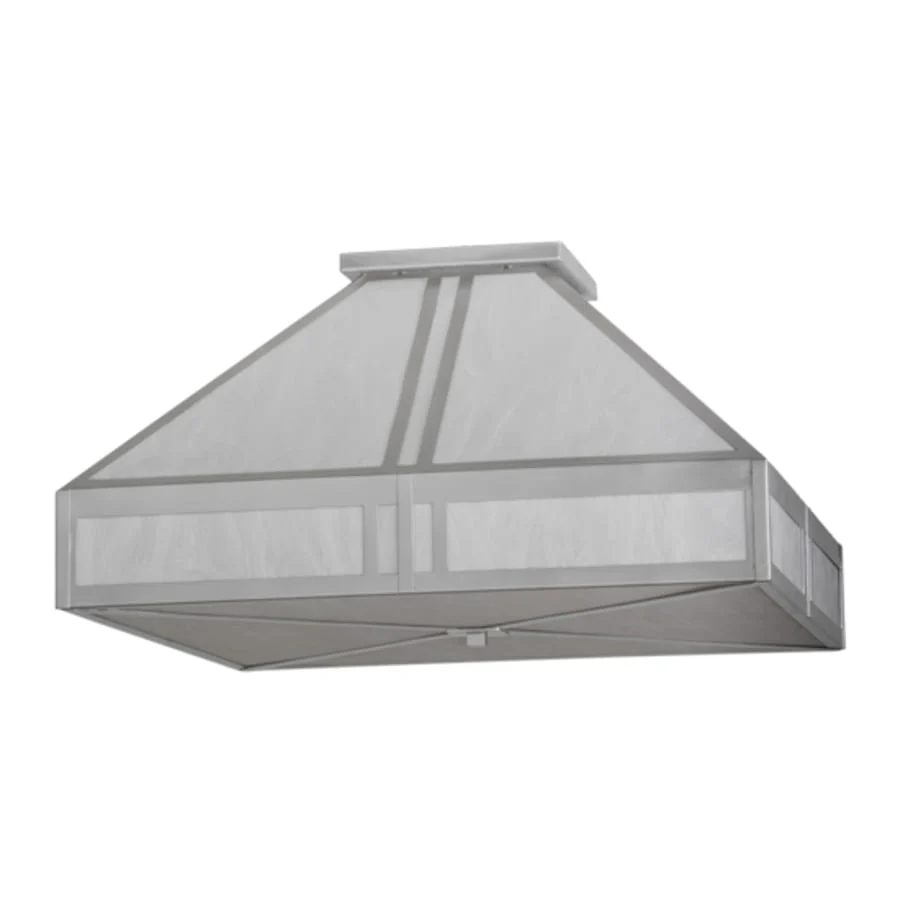 Meyda Tiffany Whitewing 4 Light 51" Wide Flush Mount Ceiling Fixture - Image 2