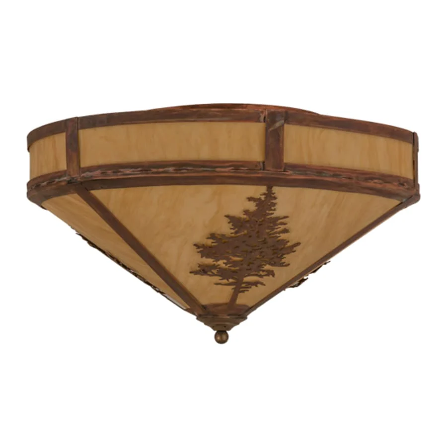 Meyda Tiffany Tamarack 2 Light 20" Wide Flush Mount Ceiling Fixture - Image 3