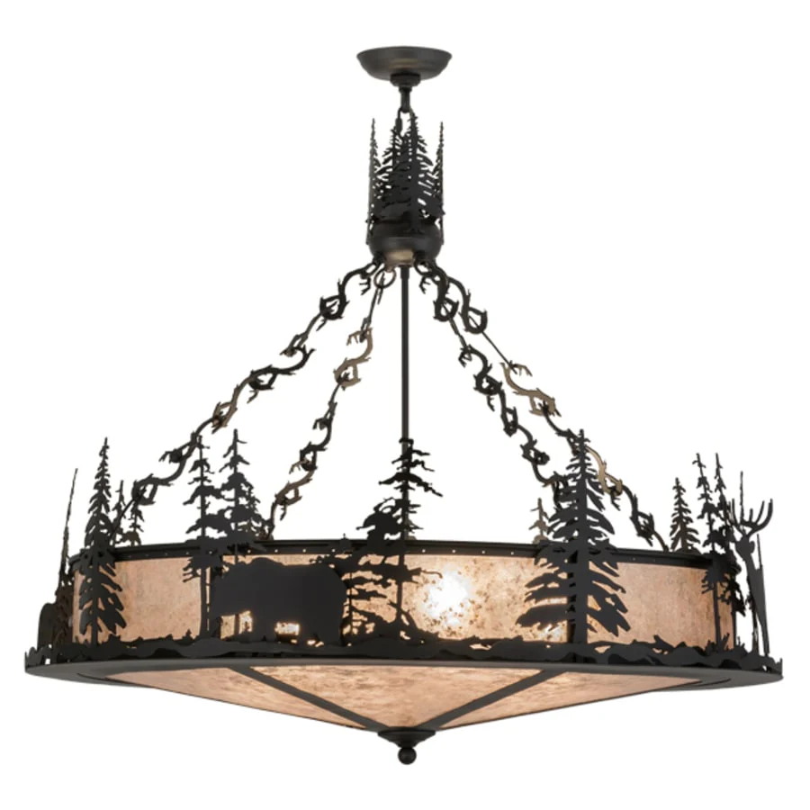 Meyda Tiffany Wildlife at Dusk 6 Light 40" Wide Pendant - Image 1