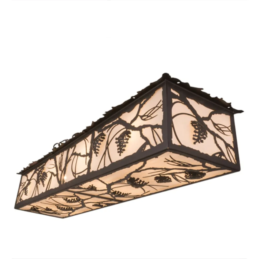Meyda Tiffany Whispering Pines 8 Light 50" Wide Flush Mount Ceiling Fixture - Image 1