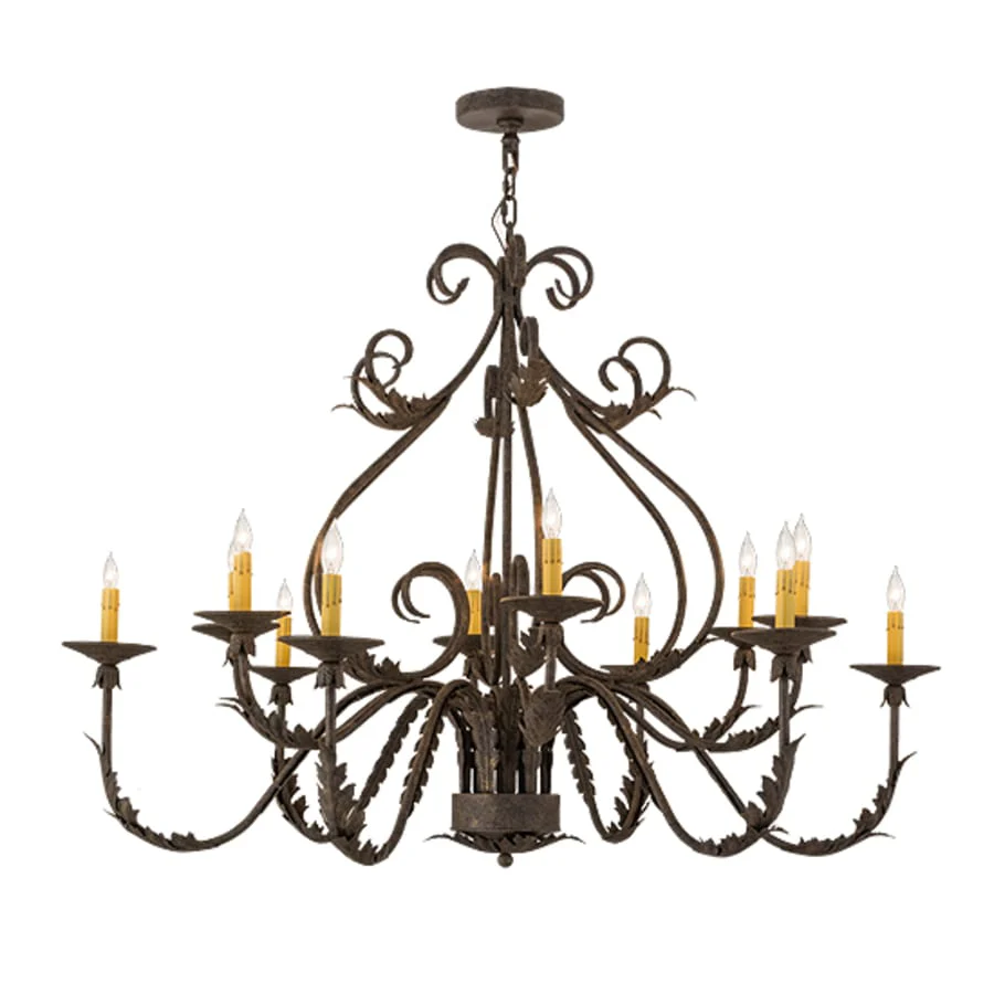 Meyda Tiffany French Elegance 12 Light 48" Wide Taper Candle Style Chandelier - Image 2