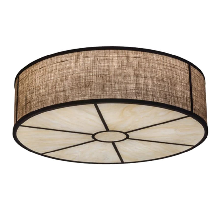 Meyda Tiffany Cilindro 6 Light 36" Wide Flush Mount Drum Ceiling Fixture - Image 1