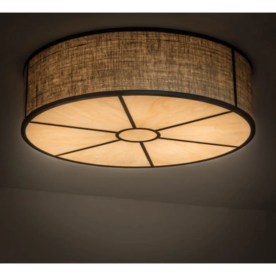 Meyda Tiffany Cilindro 6 Light 36" Wide Flush Mount Drum Ceiling Fixture - Image 2