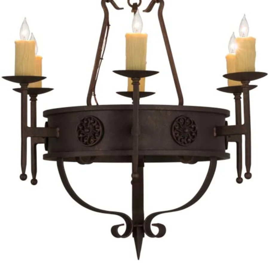 Meyda Tiffany Calandra 6 Light 30" Wide Taper Candle Style Chandelier - Image 1