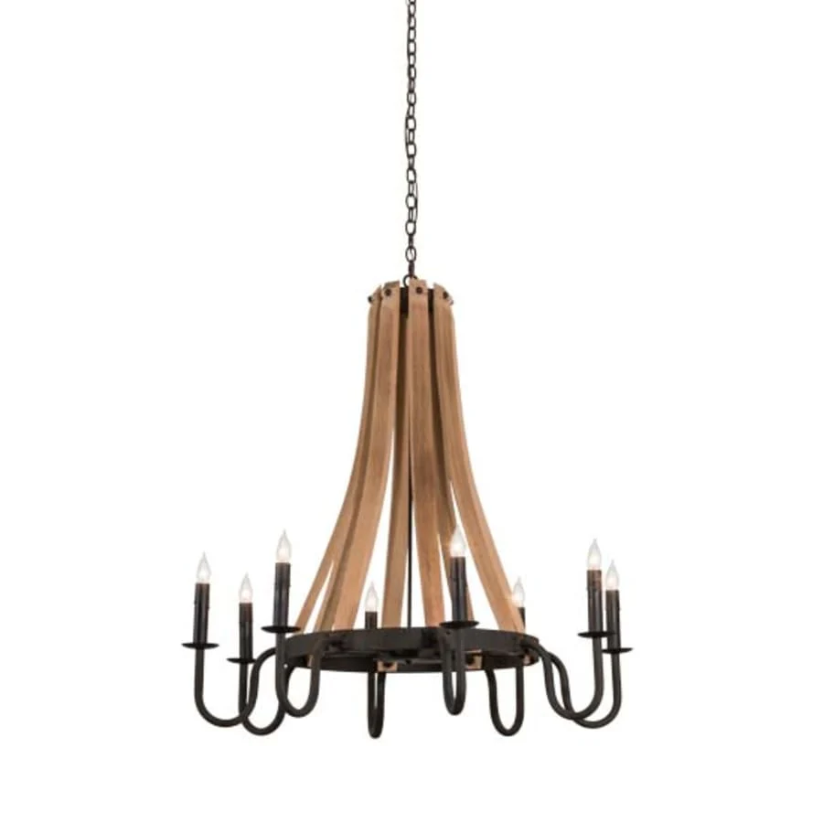 Meyda Tiffany Barrel Stave Madera 8 Light 42" Wide Taper Candle Style Chandelier - Image 1
