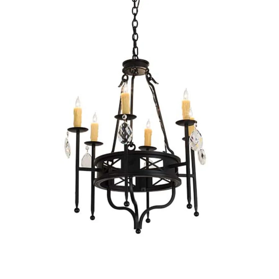 Meyda Tiffany Gina 6 Light 24" Wide Crystal Candle Style Chandelier - Image 1