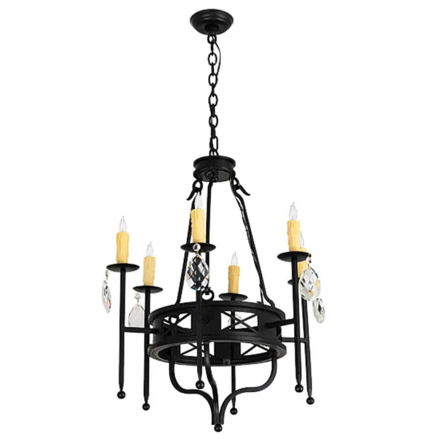 Meyda Tiffany Gina 6 Light 24" Wide Crystal Candle Style Chandelier - Image 3