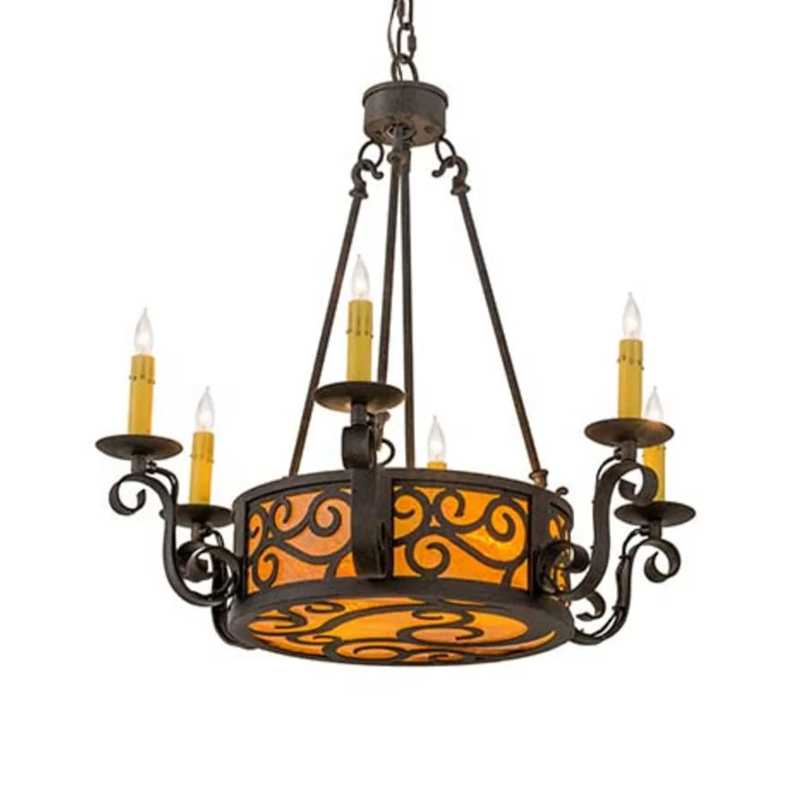 Meyda Tiffany Delano 6 Light 26" Wide Taper Candle Style Chandelier - Image 1
