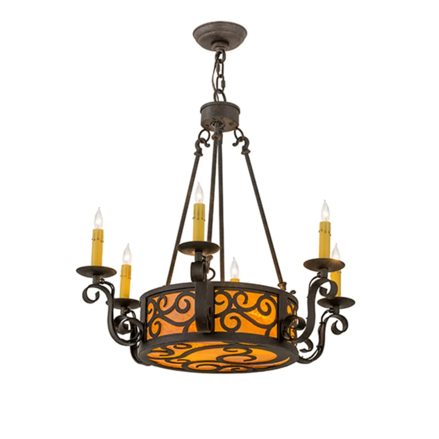 Meyda Tiffany Delano 6 Light 26" Wide Taper Candle Style Chandelier - Image 2