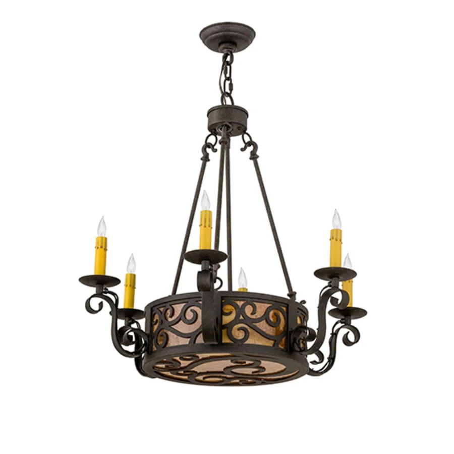Meyda Tiffany Delano 6 Light 26" Wide Taper Candle Style Chandelier - Image 3