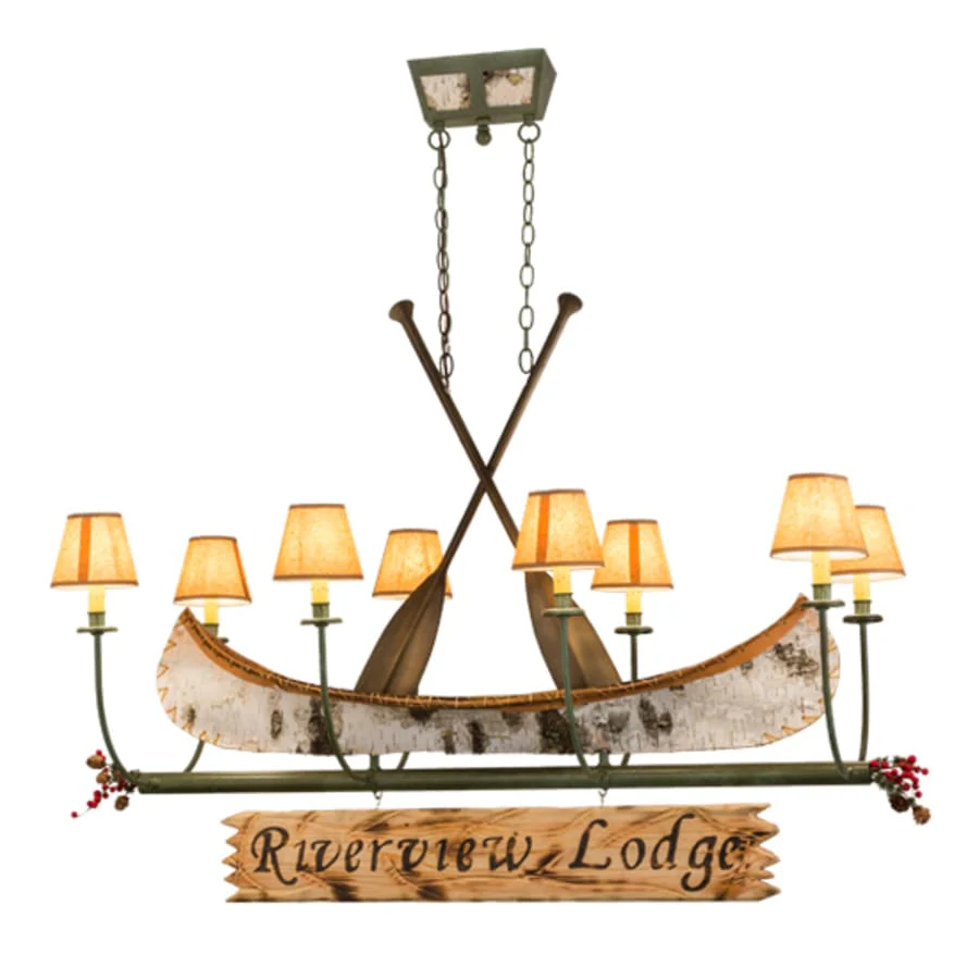 Meyda Tiffany Personalized Canoe 8 Light 52" Wide Linear Chandelier - Image 2
