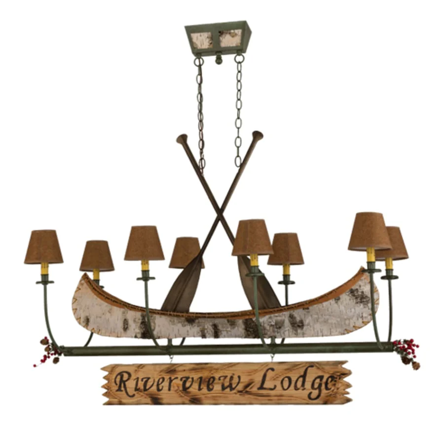 Meyda Tiffany Personalized Canoe 8 Light 52" Wide Linear Chandelier - Image 3