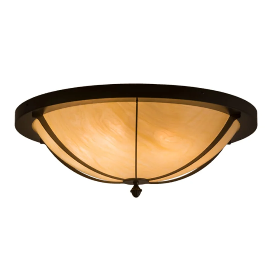 Meyda Tiffany Dominga 6 Light 30" Wide Flush Mount Bowl Ceiling Fixture - Timeless Bronze Finish - Image 1
