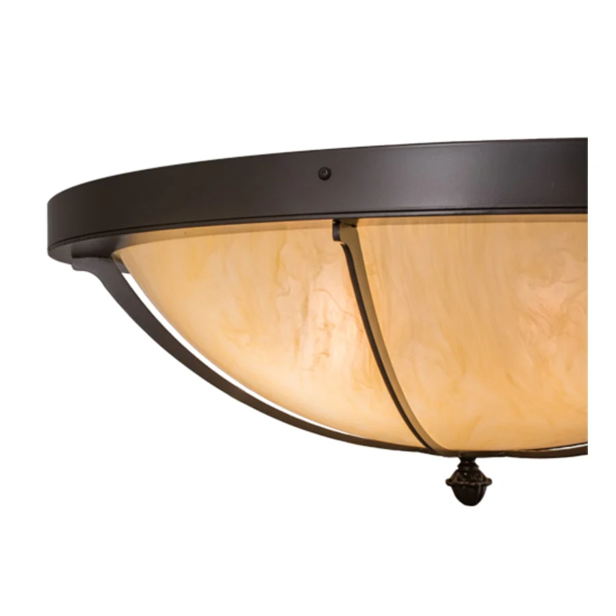 Meyda Tiffany Dominga 6 Light 30" Wide Flush Mount Bowl Ceiling Fixture - Timeless Bronze Finish - Image 2