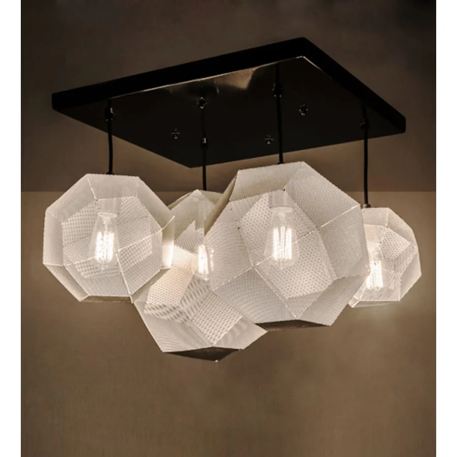 Meyda Tiffany Nidos Struttura 4 Light 30″ Wide Abstract Multi Light Pendant