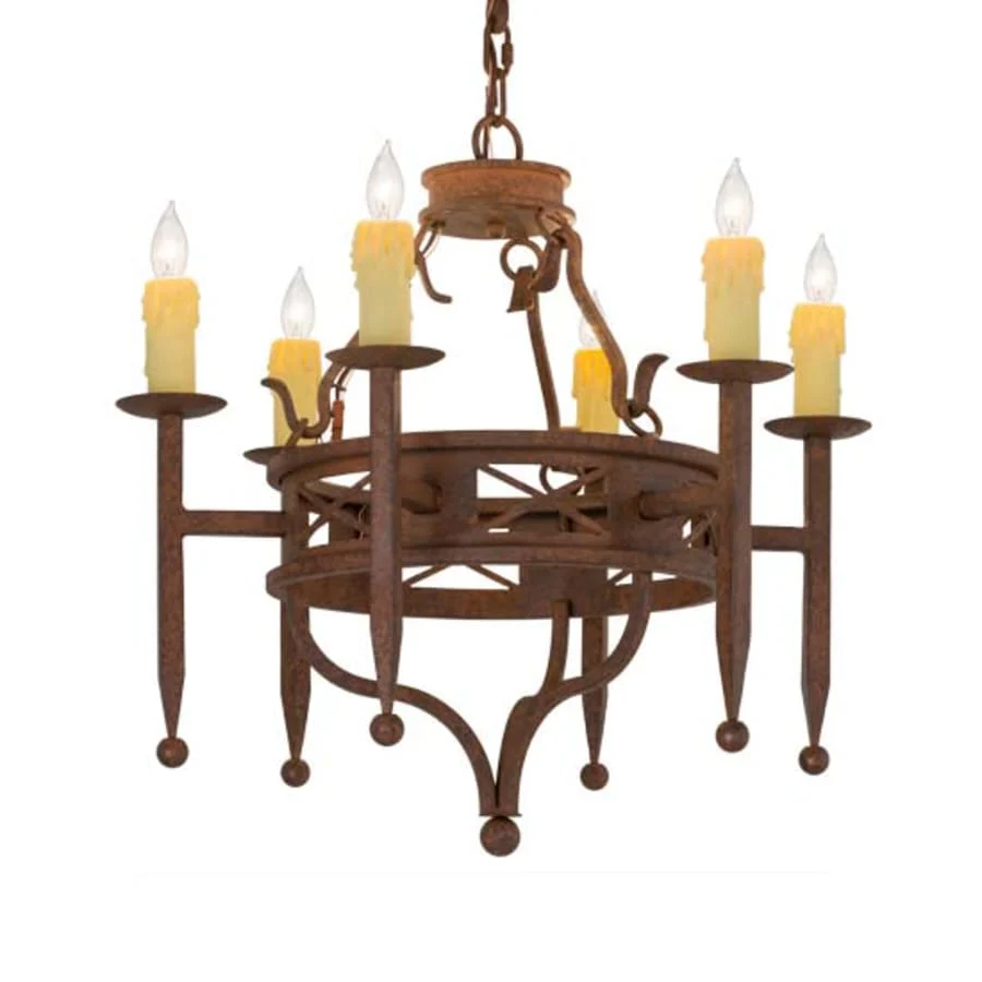 Meyda Tiffany Jasmine 6 Light 24" Wide Taper Candle Style Chandelier - Image 1