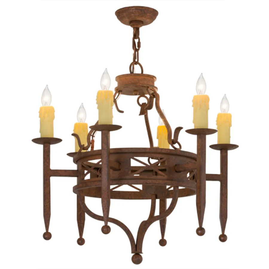 Meyda Tiffany Jasmine 6 Light 24" Wide Taper Candle Style Chandelier - Image 2