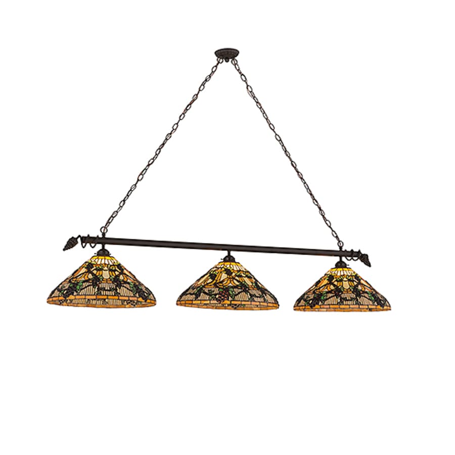 Meyda Tiffany Jeweled Grape 3 Light 73" Wide Linear Pendant - Image 3