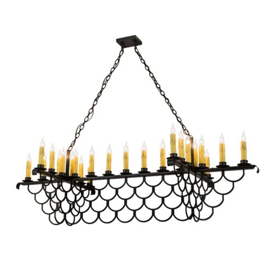 Meyda Tiffany Picadilly 23 Light 71" Wide Taper Candle Linear Chandelier - Image 1