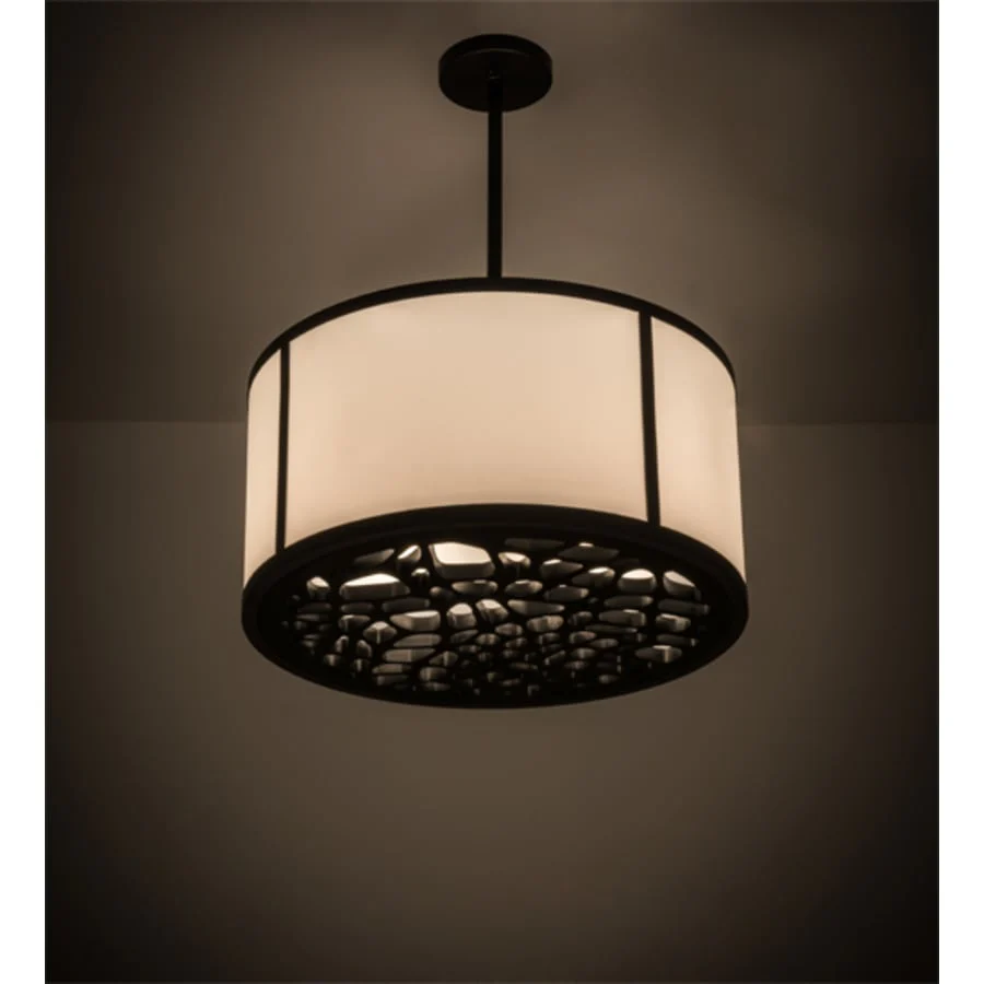 Meyda Tiffany Cilindro 2 Light 24" Wide Pendant - Image 1