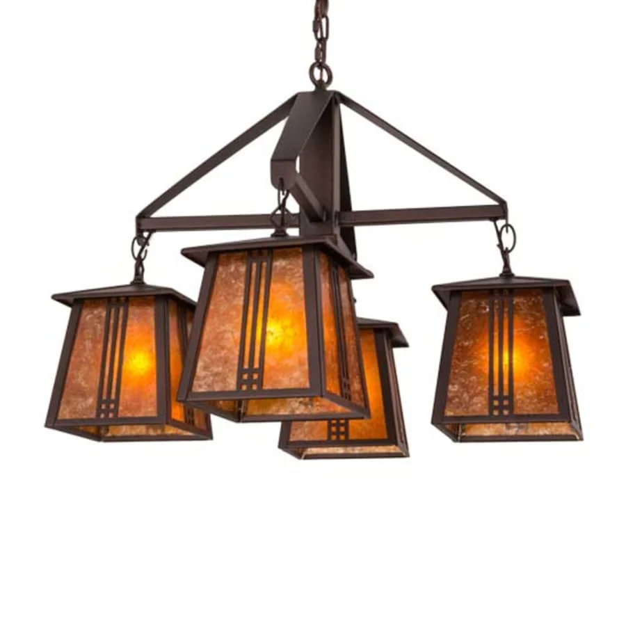 Meyda Tiffany Prairie Loft 4 Light 28" Wide Chandelier - Image 1
