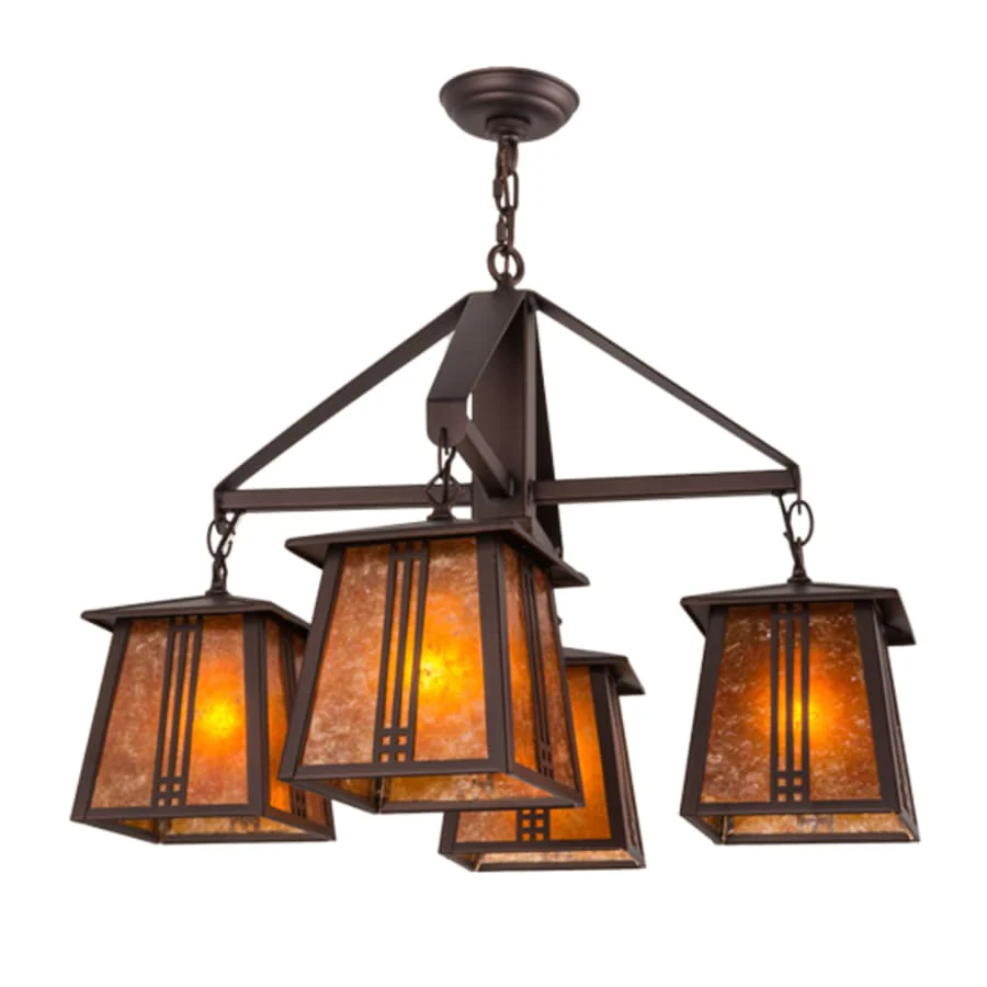 Meyda Tiffany Prairie Loft 4 Light 28" Wide Chandelier - Image 2