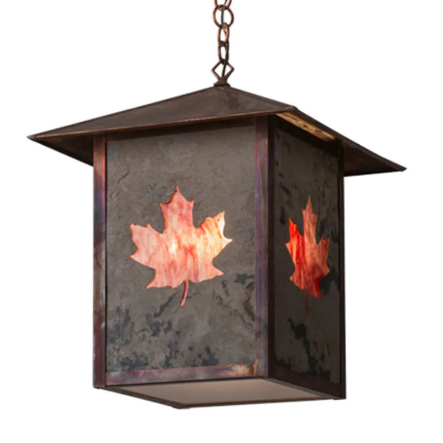 Meyda Tiffany Maple Leaf 2 Light 23" Wide Pendant - Image 1
