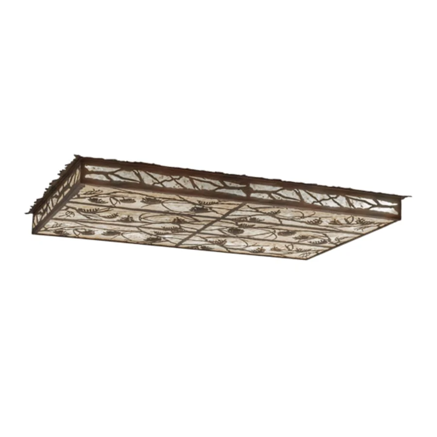 Meyda Tiffany Whispering Pines 51" Wide LED Flush Mount Ceiling Fixture - Image 1