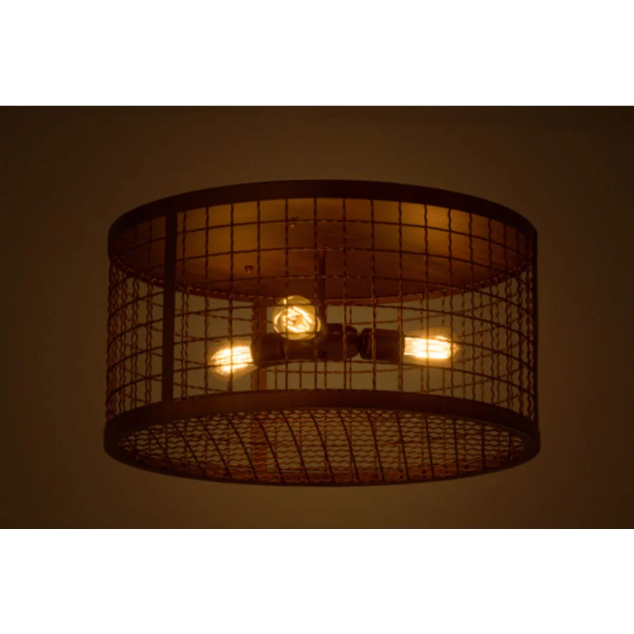 Meyda Tiffany Paloma Golpe 3 Light 24" Wide Flush Mount Drum Ceiling Fixture - Image 2
