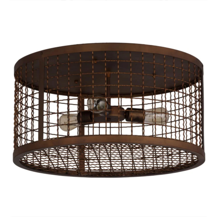 Meyda Tiffany Paloma Golpe 3 Light 24" Wide Flush Mount Drum Ceiling Fixture - Image 3