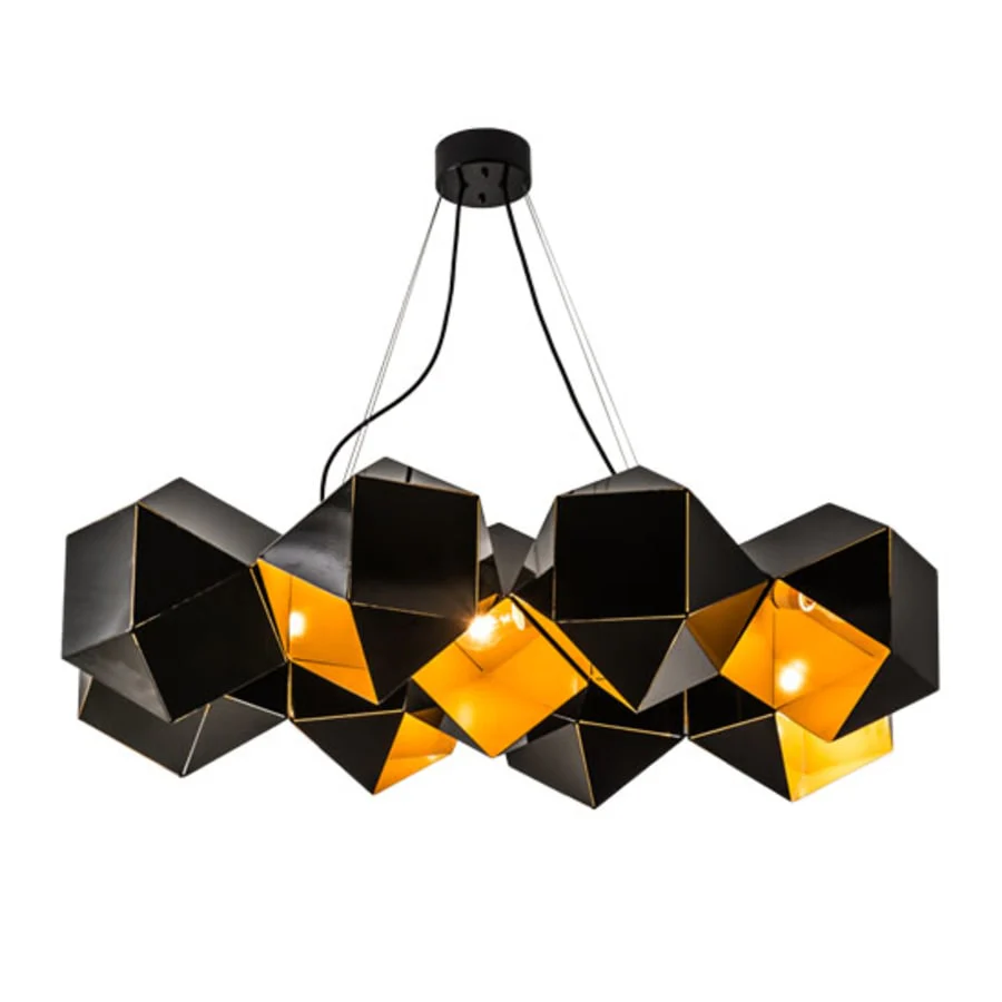 Meyda Tiffany Vierzehn 9 Light 40" Wide Abstract Linear Pendant - Image 3